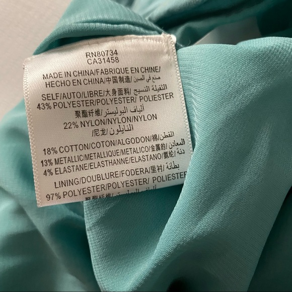 BCBG Ruched Sides Bow Dress in Blue Surf - Picture 6 of 10